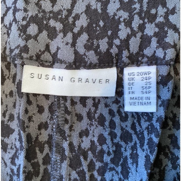 NEW Susan Graver Ultra Stretch Jacquard Ankle Pants Petite 20P Women’s Black - Picture 3 of 9